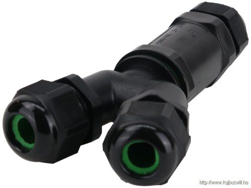 TRACON CST4-Y3P Tömítőszelencés kábeltoldó, Y-elágazó 0.5-4 mm2, IP68, PC+PA6.6, 3P, 450VAC, 24A