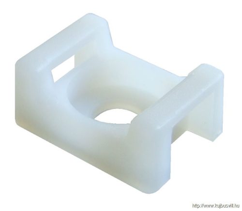 CSTALP-3 Csavarozható, 2oldalt fűzhető kábelkötegelő talp, natúr 12.8×7mm, d=3.3mm, PA6.6