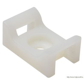   TRACON CSTALP-5 Csavarozható, 2oldalt fűzhetőkábelkötegelő talp, natúr 22×15mm, d=4,4mm, PA6.6