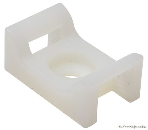 CSTALP-5 Csavarozható, 2oldalt fűzhetőkábelkötegelő talp, natúr 22×15mm, d=4,4mm, PA6.6