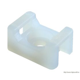   TRACON CSTALP Csavarozható, 2oldalt fűzhető kábelkötegelő talp, natúr 15×10mm, d=3.5mm, PA6.6