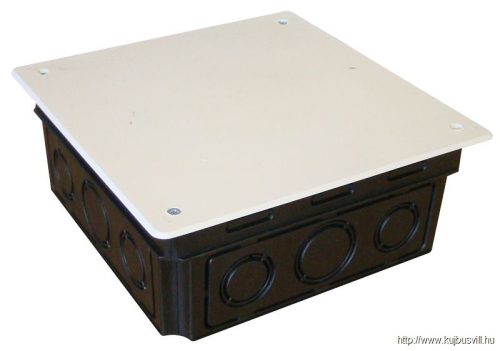 D150X150 Perforált kötődoboz süllyesztett, négyzetes, fekete 150x150(168x168)×65.3mm