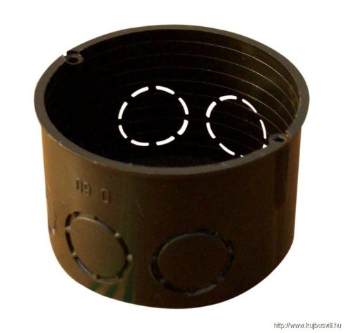 D60 Perforált szerelvénydoboz süllyesztett, sima, fekete 62×40mm