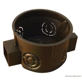   TRACON D60S Perforált szerelvénydoboz süllyesztett, sorolható, fekete 64×15×40mm