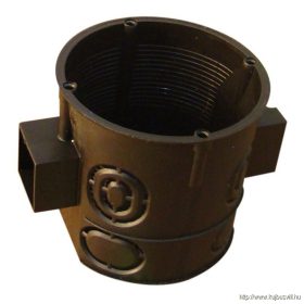   TRACON D60SM Perforált szerelvénydoboz süllyesztett,mély,sorolható,fekete 64×61mm