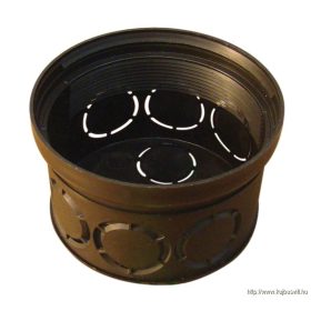   TRACON D70 Perforált kötődoboz süllyesztett, fekete 70×45mm