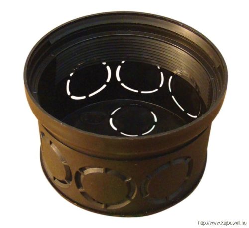 D70 Perforált kötődoboz süllyesztett, fekete 70×45mm