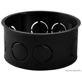   TRACON D80 Perforált kötődoboz süllyesztett, sima, fekete 80×45mm