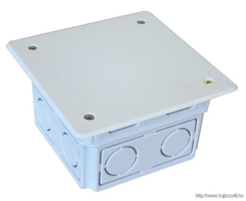 D80X80 Perforált kötődoboz süllyesztett, négyzetes, fekete 79x79(97x97)×51.5mm
