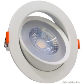   TRACON DLCOB12NW Beépíthető álmennyezeti LED lámpatest, forgatható 200-240 V, 50Hz, 12W, 4000K, 960lm, 38°, IP20,D=140mm, EEI=G
