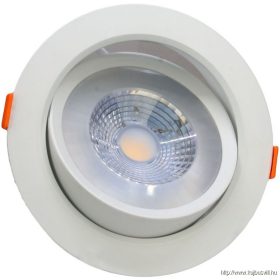   TRACON DLCOB7NW Beépíthető álmennyezeti LED lámpatest, forgatható 200-240 V, 50Hz, 7W, 4000K, 450lm, 38°, IP20,D=95mm, EEI=G