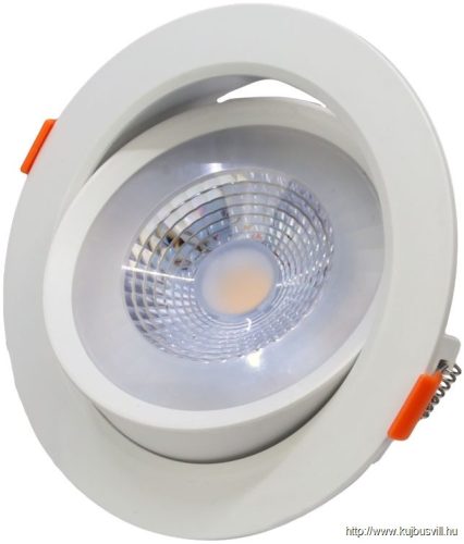 TRACON DLCOB7NW Beépíthető álmennyezeti LED lámpatest, forgatható 200-240 V, 50Hz, 7W, 4000K, 450lm, 38°, IP20,D=95mm, EEI=G