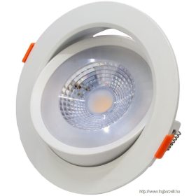   TRACON DLCOB9NW Beépíthető álmennyezeti LED lámpatest, forgatható 200-240 V, 50Hz, 9W, 4000K, 630lm, 38°, IP20,D=115mm, EEI=G