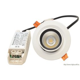   TRACON DLCOBA10W Beépíthető álmennyezeti LED lámpatest, forgatható 200-240VAC, 10 W, 800 lm, 4000 K, IP40, EEI=G