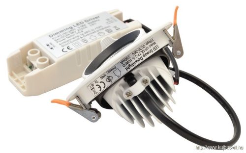 TRACON DLCOBA10W Beépíthető álmennyezeti LED lámpatest, forgatható 200-240VAC, 10 W, 800 lm, 4000 K, IP40, EEI=G