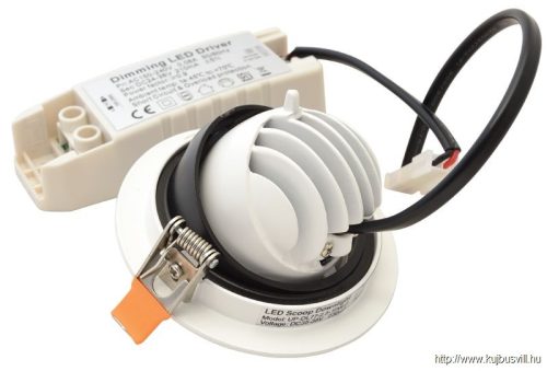 TRACON DLCOBA10W Beépíthető álmennyezeti LED lámpatest, forgatható 200-240VAC, 10 W, 800 lm, 4000 K, IP40, EEI=G