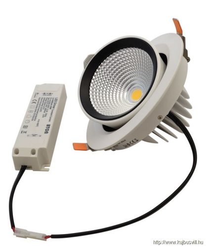 DLCOBA35W Beépíthető álmennyezeti LED lámpatest, forgatható 230 V, 50 Hz, 35 W, 3500 lm, 4000 K, EEI=F