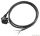 DVK3X1.0 Csatlakozódugó kábellel, fekete 3×1,0mm2, 2m, 16A, 250VAC, H05VV-F,3680W(DUAL Schuko/French)