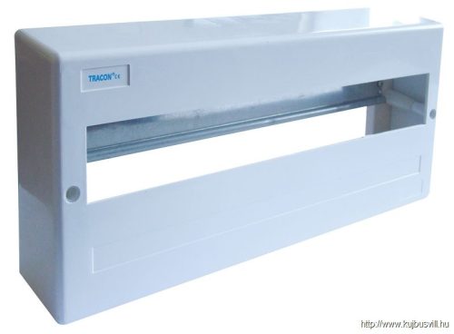 EDFK-18/1AN Falon kívüli elosztódoboz, ajtó nélkül, N/PE sínnel 1×18 modul, IP40, (H×W×D=160×365×60mm)