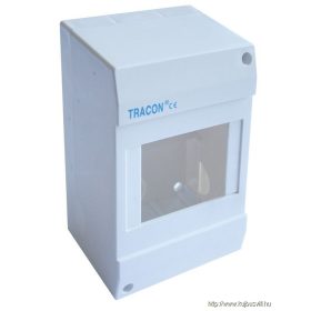   TRACON EDFK-4/1AN Falon kívüli elosztódoboz, ajtó nélkül 1×4 modul, IP40, (H×W×D=130×82×62mm)
