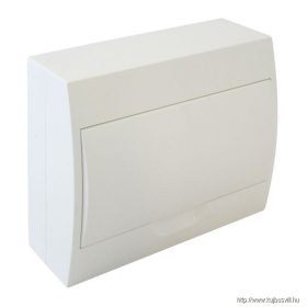   TRACON EDFKN-12/1 Falon kívüli elosztódoboz, fehér ajtóval, N/PE sínnel 1×12 modul, IP40, (H×W×D=200×256×95mm)