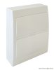 EDFKN-12/2 Falon kívüli elosztódoboz, fehér ajtóval, N/PE sínnel 2×12 (24) modul, IP40, (H×W×D=325×270×98mm)