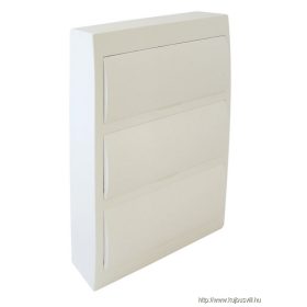   TRACON EDFKN-14/3 Falon kívüli elosztódoboz fehér ajtóval, N/PE sínnel 3×14 (42) modul, IP40, (H×W×D=473×305×101mm)