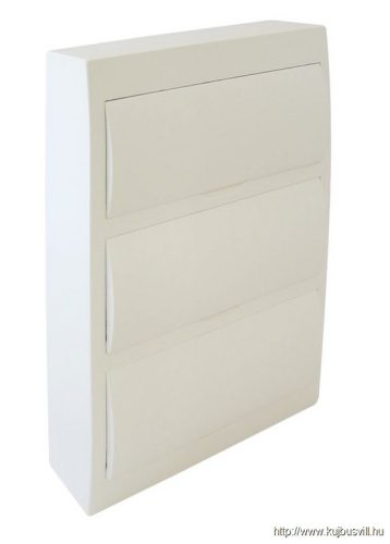 EDFKN-14/3 Falon kívüli elosztódoboz fehér ajtóval, N/PE sínnel 3×14 (42) modul, IP40, (H×W×D=473×305×101mm)