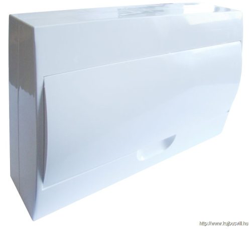 EDFKN-18/1 Falon kívüli elosztódoboz, fehér ajtóval, N/PE sínnel 1×18 modul, IP40, (H×W×D=220×364×96mm)