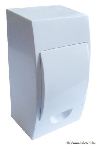 EDFKN-4/1 Falon kívüli elosztódoboz, fehér ajtóval, N/PE sínnel 1×4 modul, IP40, (H×W×D=200×112×92mm)