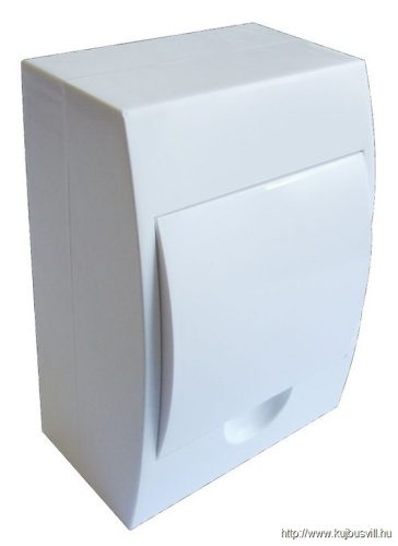 EDFKN-6/1 Falon kívüli elosztódoboz, fehér ajtóval, N/PE sínnel 1×6 modul, IP02, (H×W×D=200×148×95mm)