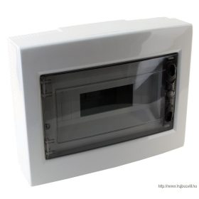   TRACON EDFKS-12/1 Falon kívüli elosztódoboz, füstszínű-sík ajtóval, NPE nélkül 1×12 (12) modul, IP40, (H×W×D=260×330×92mm)