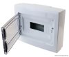 EDFKS-12/1 Falon kívüli elosztódoboz, füstszínű-sík ajtóval, NPE nélkül 1×12 (12) modul, IP40, (H×W×D=260×330×92mm)
