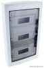 EDFKS-12/3 Falon kívüli elosztódoboz, füstszínű-sík ajtóval, NPE nélkül 3×12 (36) modul, IP40, (H×W×D=570×330×100mm)