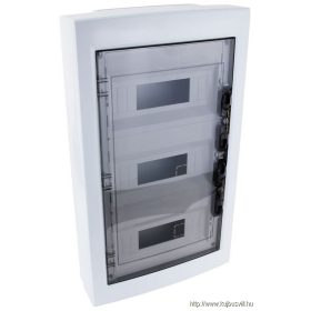   TRACON EDFKS-12/3 Falon kívüli elosztódoboz, füstszínű-sík ajtóval, NPE nélkül 3×12 (36) modul, IP40, (H×W×D=570×330×100mm)