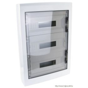   TRACON EDFKS-18/3 Falon kívüli elosztódoboz, füstszínű-sík ajtóval, NPE nélkül 3×18 (54) modul, IP40, (H×W×D=670×464×120mm)