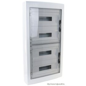   TRACON EDFKS-18/4 Falon kívüli elosztódoboz, füstszínű-sík ajtóval, NPE nélkül 4×18 (72) modul, IP40, (H×W×D=872×464×120mm)