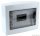 EDFKS-8/1 Falon kívüli elosztódoboz, füstszínű-sík ajtóval, NPE nélkül 1×8 (8) modul, IP40, (H×W×D=195×240×90mm)