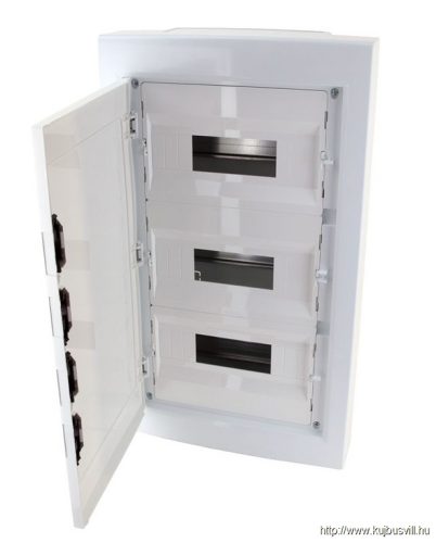 TRACON EDFKSN-12/3 Falon kívüli elosztódoboz, fehér-sík ajtóval, NPE nélkül 3×12 (36) modul, IP40, (H×W×D=570×330×100mm)