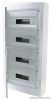 EDFKSN-18/4 Falon kívüli elosztódoboz, fehér-sík ajtóval, NPE nélkül 4×18 (72) modul, IP40, (H×W×D=872×464×120mm)