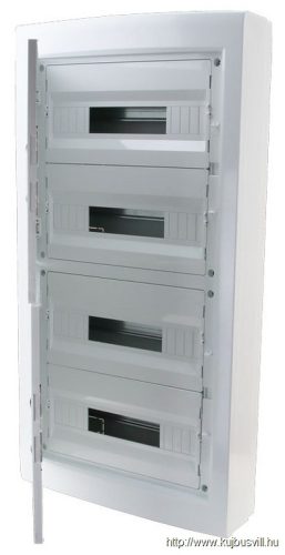 TRACON EDFKSN-18/4 Falon kívüli elosztódoboz, fehér-sík ajtóval, NPE nélkül 4×18 (72) modul, IP40, (H×W×D=872×464×120mm)