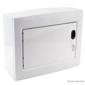   TRACON EDFKSN-8/1 Falon kívüli elosztódoboz, fehér-sík ajtóval, NPE nélkül 1×8 (8) modul, IP40, (H×W×D=195×240×90mm)