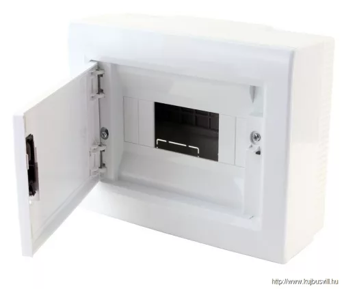 TRACON EDFKSN-8/1 Falon kívüli elosztódoboz, fehér-sík ajtóval, NPE nélkül 1×8 (8) modul, IP40, (H×W×D=195×240×90mm)