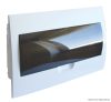 EDS-18/1 Süllyesztett elosztódoboz, füstszínű ajtóval, N/PE sínnel 1×18 modul, IP40, (H×W×D=216×363×76mm)
