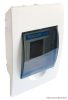 EDS-4/1 Süllyesztett elosztódoboz, füstszínű ajtóval, N/PE sínnel 1×4 modul, IP40, (H×W×D=200×112×66mm)