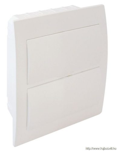 EDSN-12/2 Süllyesztett elosztódoboz, fehér ajtóval, N/PE sínnel 2×12 (24) modul, IP40, (H×W×D=310×257×76mm)