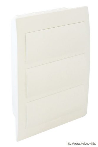 EDSN-14/3 Süllyesztett elosztódoboz, fehér ajtóval, N/PE sínnel 3×14 (42) modul, IP40, (H×W×D=455×293×76mm)