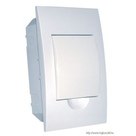   TRACON EDSN-4/1 Süllyesztett elosztódoboz, fehér ajtóval, N/PE sínnel 1×4 modul, IP40, (H×W×D=200×112×66mm)
