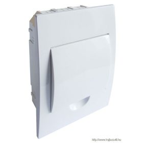   TRACON EDSN-6/1 Süllyesztett elosztódoboz, fehér ajtóval, N/PE sínnel 1×6 modul, IP40, (H×W×D=200×150×66mm)