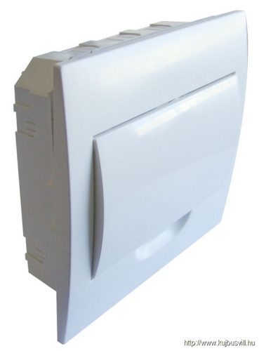 EDSN-8/1 Süllyesztett elosztódoboz, fehér ajtóval, N/PE sínnel 1×8 modul, IP40, (H×W×D=200x186x66 mm)